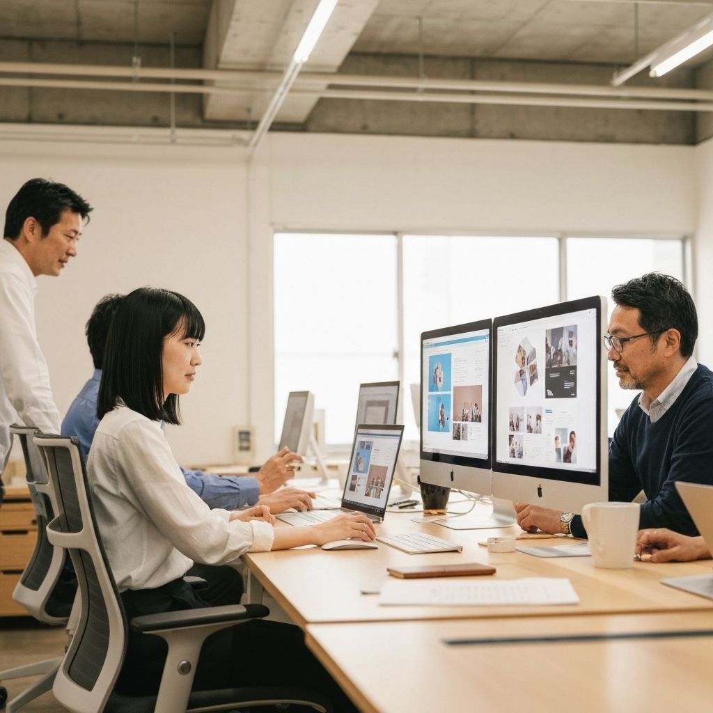 Astro Medicalのチームが戦略を議論する様子